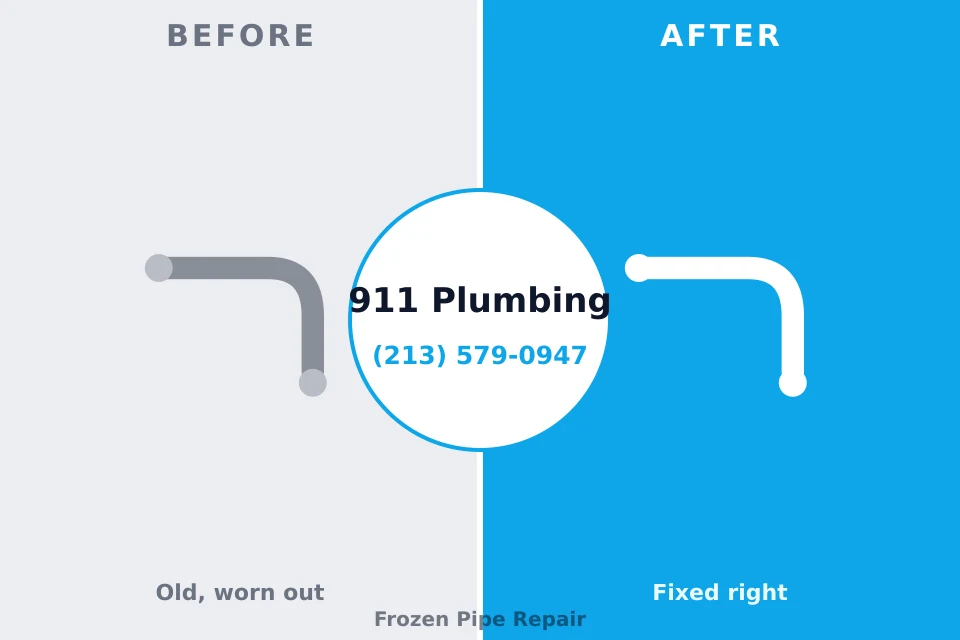 Before and after: plumbing company Divernon, IL